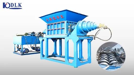 Double Shaft Shredder with 42CrMo Blade PLC Control and High Torque Low Speed for Plastic Crusher Recycling Machine